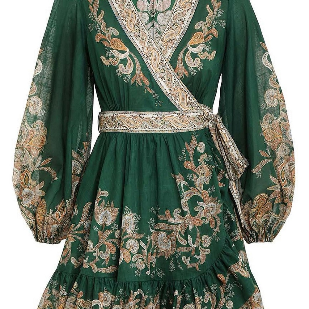 ZIMMERMANN DEVI WRAP MINI DRESS